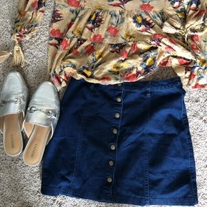 Forever21 button-up Jean Skirt
